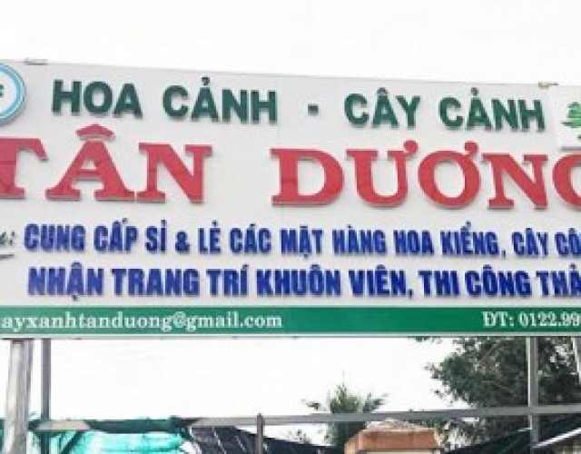 Thi Công Bảng Hiệu Dịch Vụ Mua Bán Cây Cảnh Tại Biên Hòa