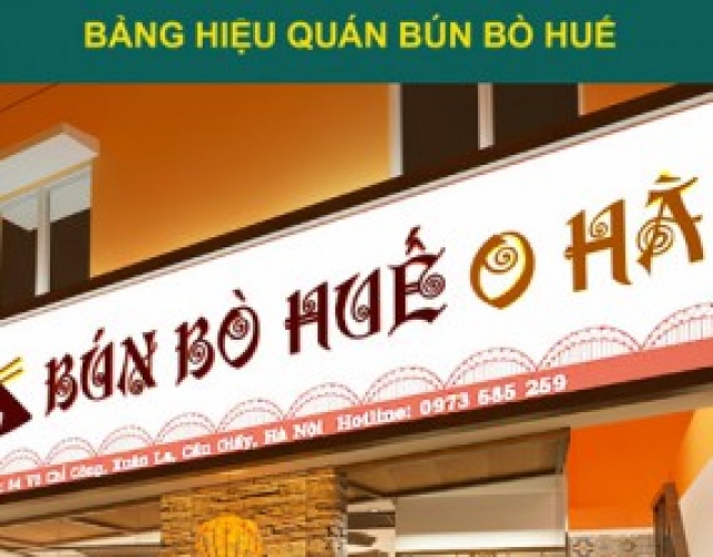 Thi Công Bảng Hiệu Quán Bún Tại Đồng Nai