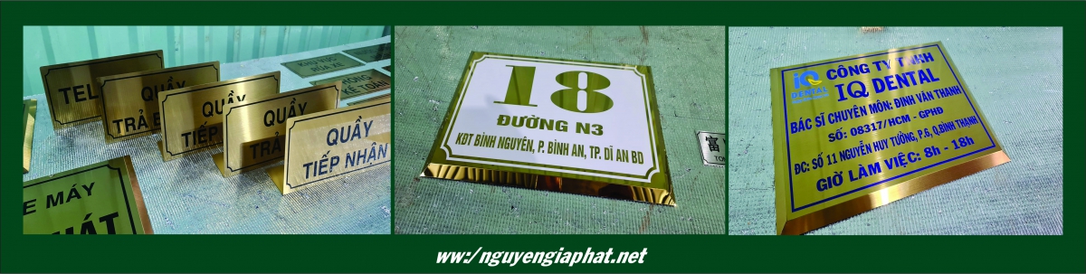 biển số phòng ban công ty