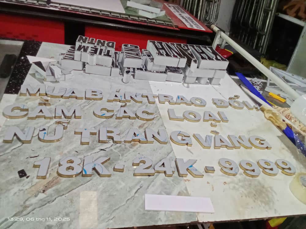 Gia công chữ inox giá rẻ - chuyên nghiệp tại Nghyễn Gia Phát