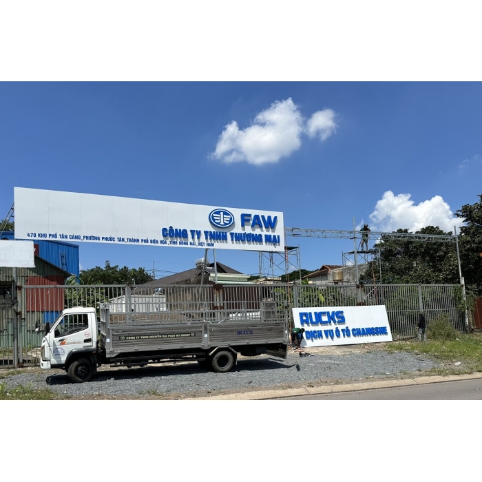 Thi công bảng hiệu Alu Fawtruck – Phước Tân Biên Hòa