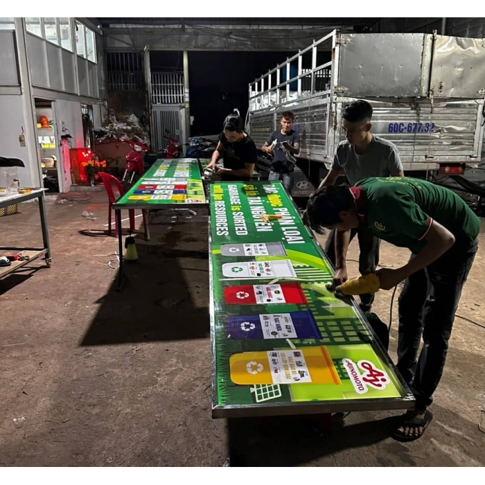 Thi công bảng hiệu Long Thành Công ty Ajinomoto
